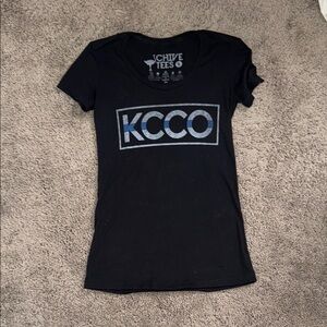 Black Fitted Polo T-Shirt with Short Sleeves